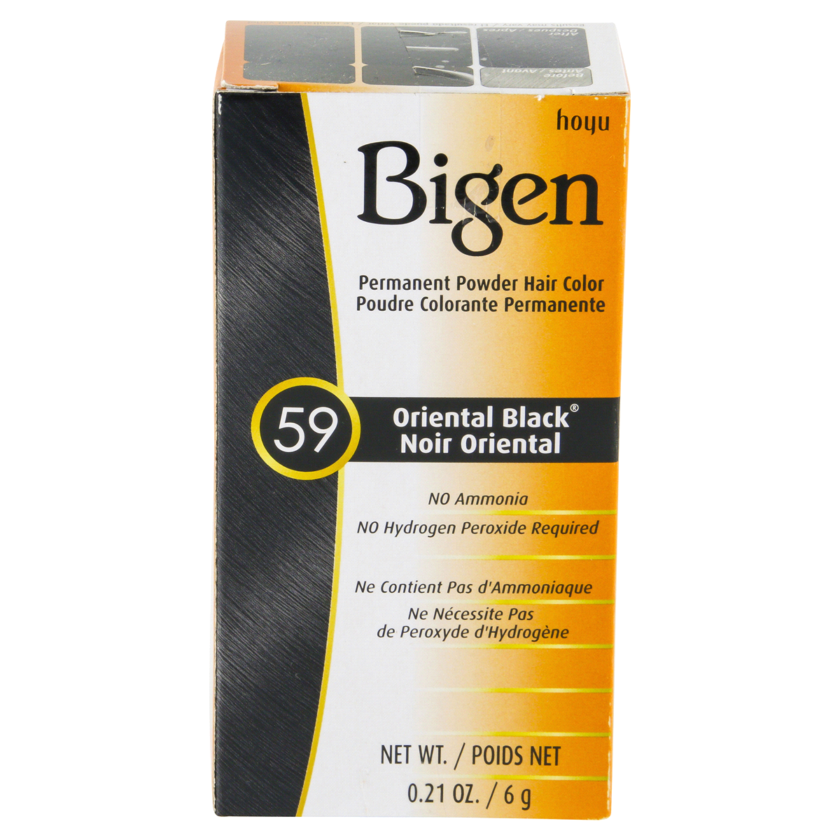 slide 6 of 6, Bigen Permanent Powder Hair Color 59 Oriental Black, 1 kit