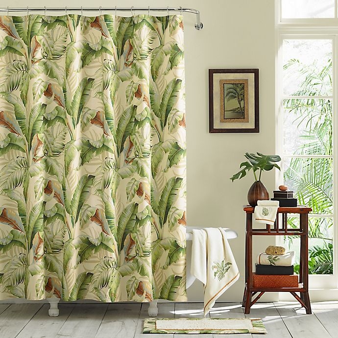 slide 1 of 1, Tommy Bahama Palmiers Shower Curtain - Green, 1 ct