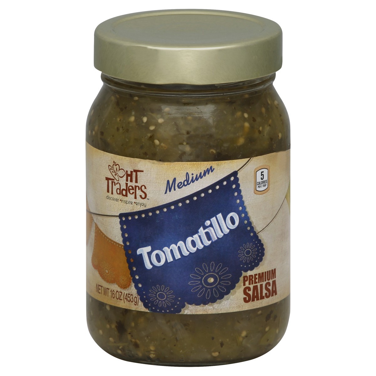 slide 3 of 3, Harris Teeter Traders Premium Salsa - Tomatillo, 16 oz