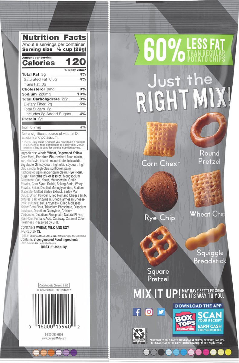 slide 9 of 13, Chex Mix Snack Mix, Bold Party Blend, Savory Snack Bag, 8.75 oz, 8.75 oz