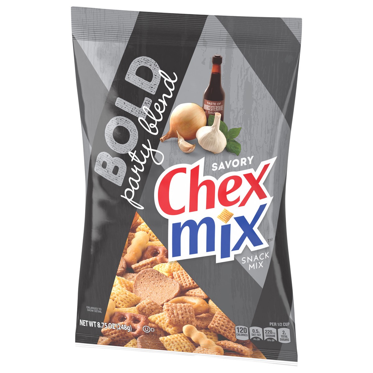 slide 10 of 13, Chex Mix Snack Mix, Bold Party Blend, Savory Snack Bag, 8.75 oz, 8.75 oz