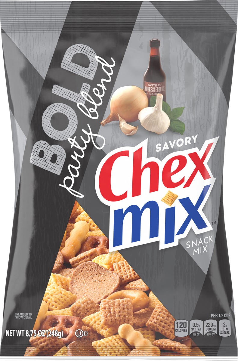 slide 4 of 13, Chex Mix Snack Mix, Bold Party Blend, Savory Snack Bag, 8.75 oz, 8.75 oz