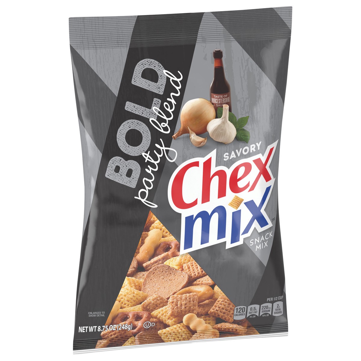 slide 13 of 13, Chex Mix Snack Mix, Bold Party Blend, Savory Snack Bag, 8.75 oz, 8.75 oz