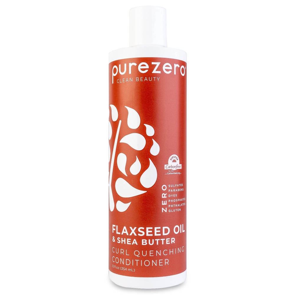 slide 1 of 2, Pure Zero Curl Quenching Conditioner With Flaxseed Oil & Shea Butter, 12 fl oz
