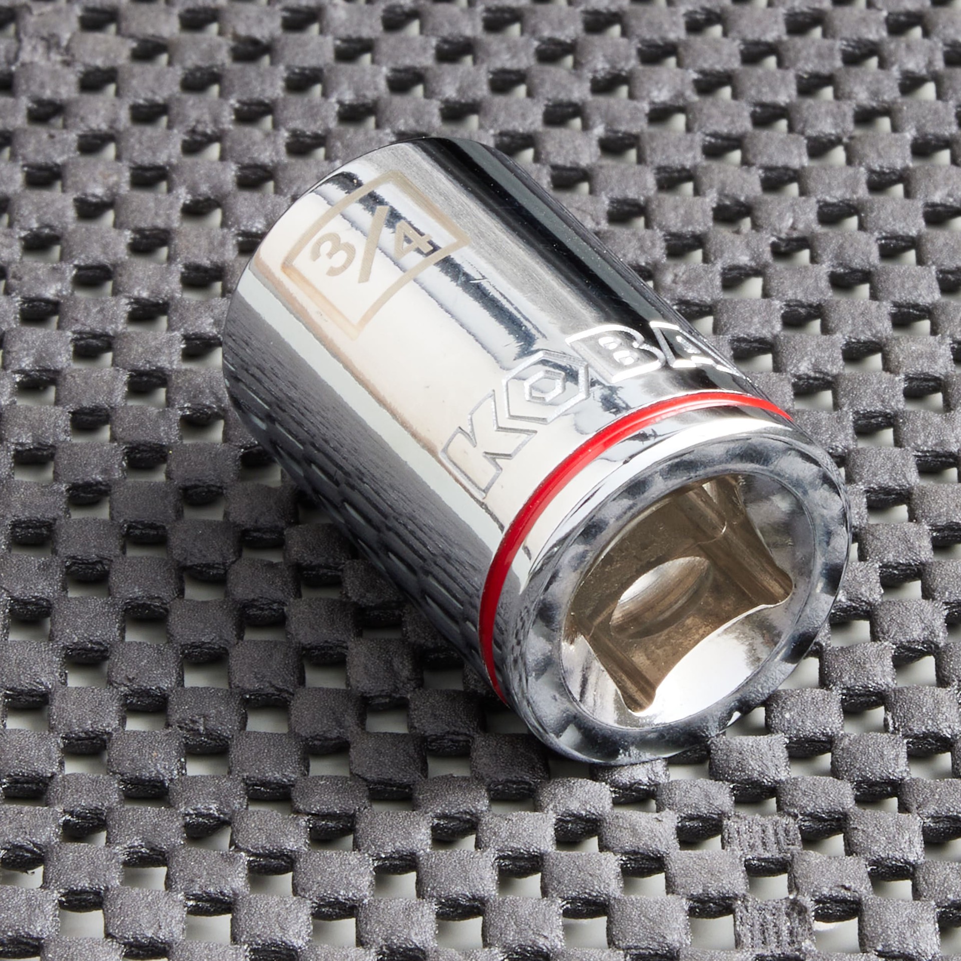 slide 3 of 6, Kobalt 1/2-in Drive Standard (SAE) 3/4-in Shallow Socket, 1 ct