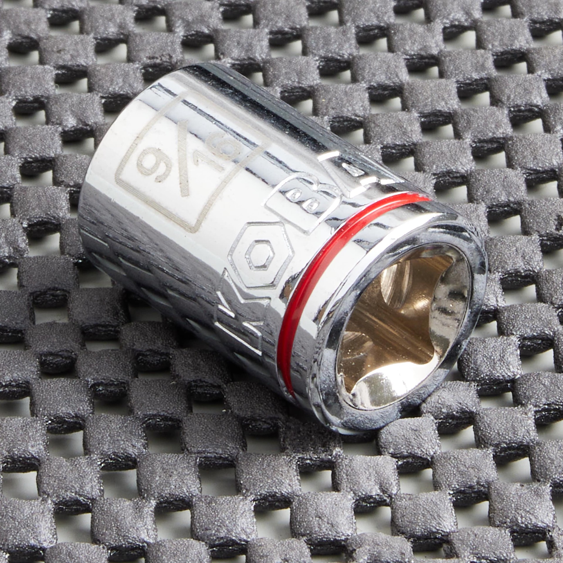 slide 3 of 6, Kobalt 3/8-in Drive Standard (SAE) 9/16-in Shallow Socket, 1 ct