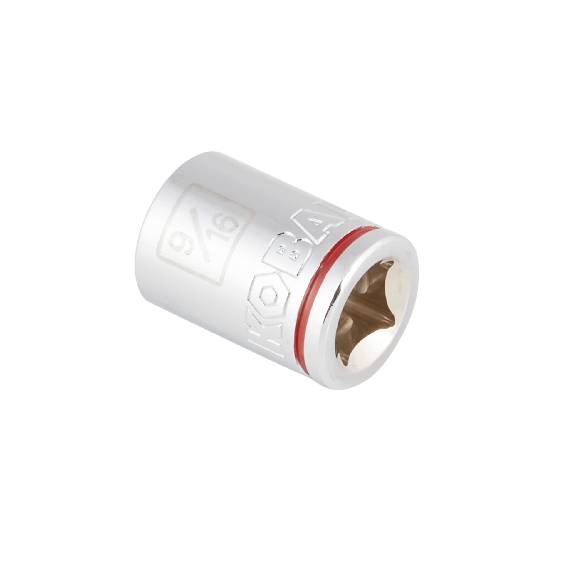 slide 4 of 6, Kobalt 3/8-in Drive Standard (SAE) 9/16-in Shallow Socket, 1 ct