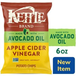 Kettle Brand Made with Avocado Oil Apple Cider Vinegar Chips, 6 oz Bag