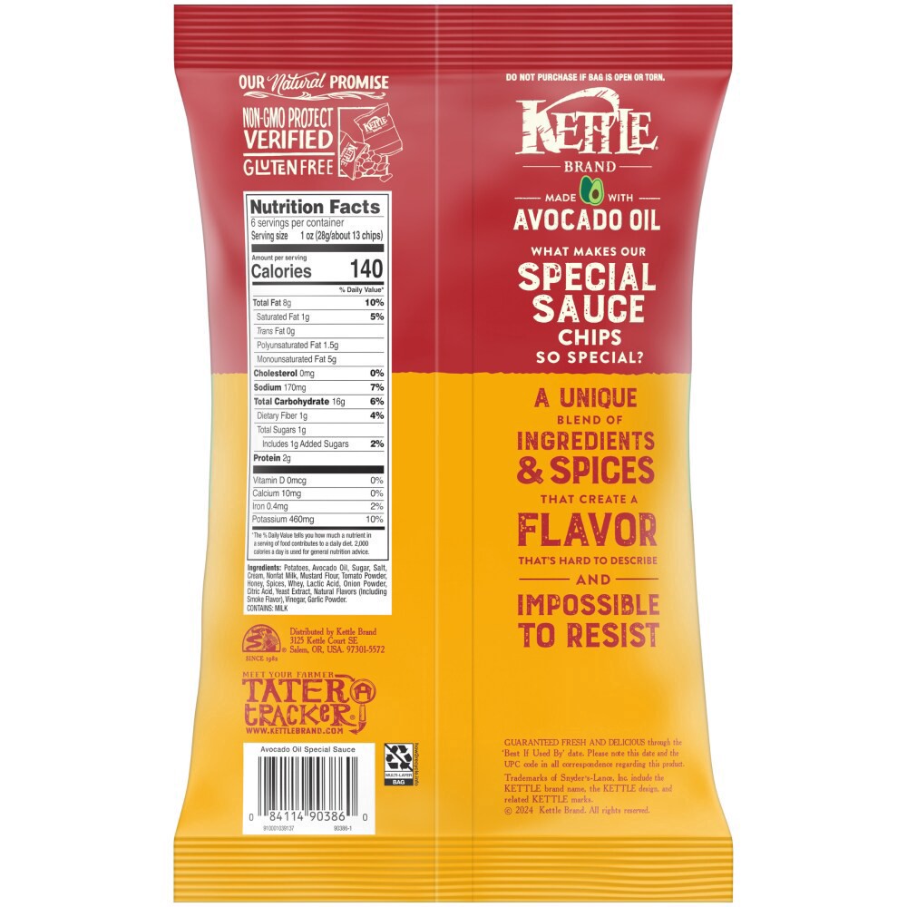 slide 4 of 4, Kettle Brand Special Sauce Chips, 6 oz