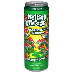 Melting Forest Zero Sugar Mushroom Energy Sparkling Mango Guava Adaptogenic Drink 12 fl oz