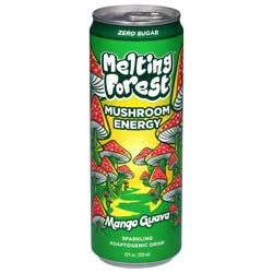 Melting Forest Zero Sugar Mushroom Energy Sparkling Mango Guava Adaptogenic Drink 12 fl oz