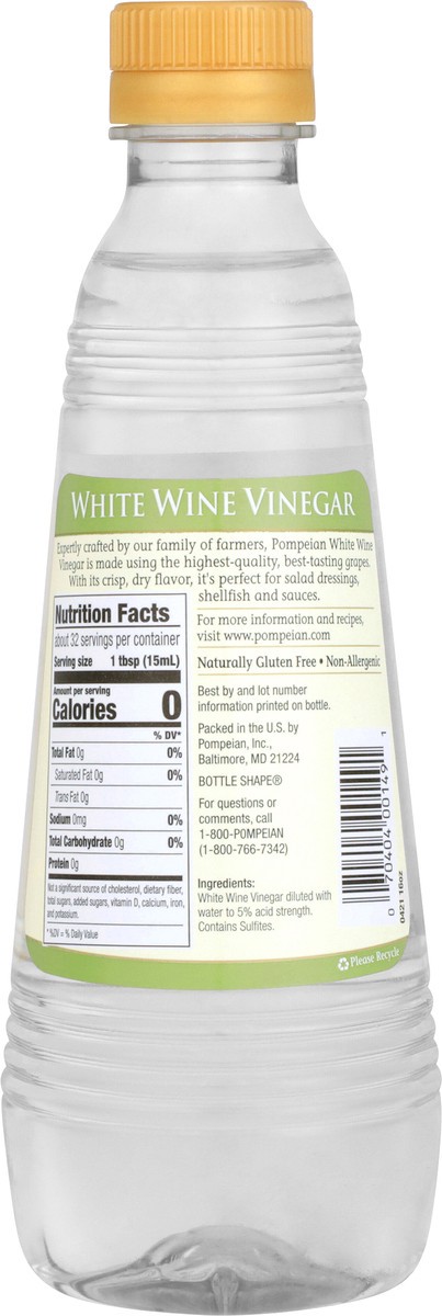 slide 4 of 8, Pompeian 16 oz Pompeian White Wine Vinegar, 16 fl oz