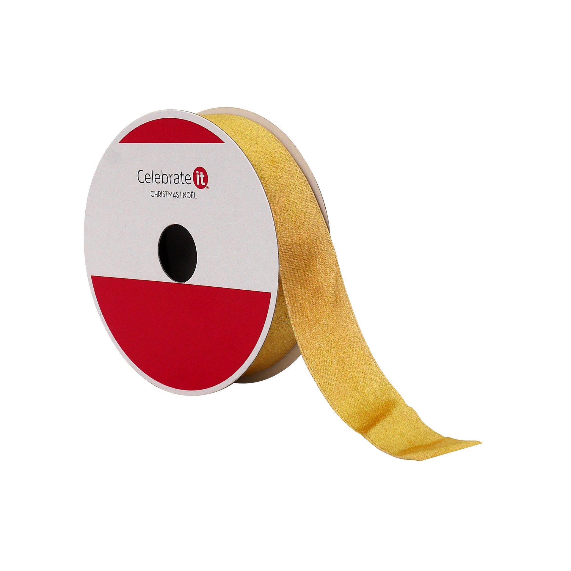 slide 2 of 3, 7/8" X 30ft. Gold Shimmer Ribbon By Celebrate It, 7/8 in x 30 ft