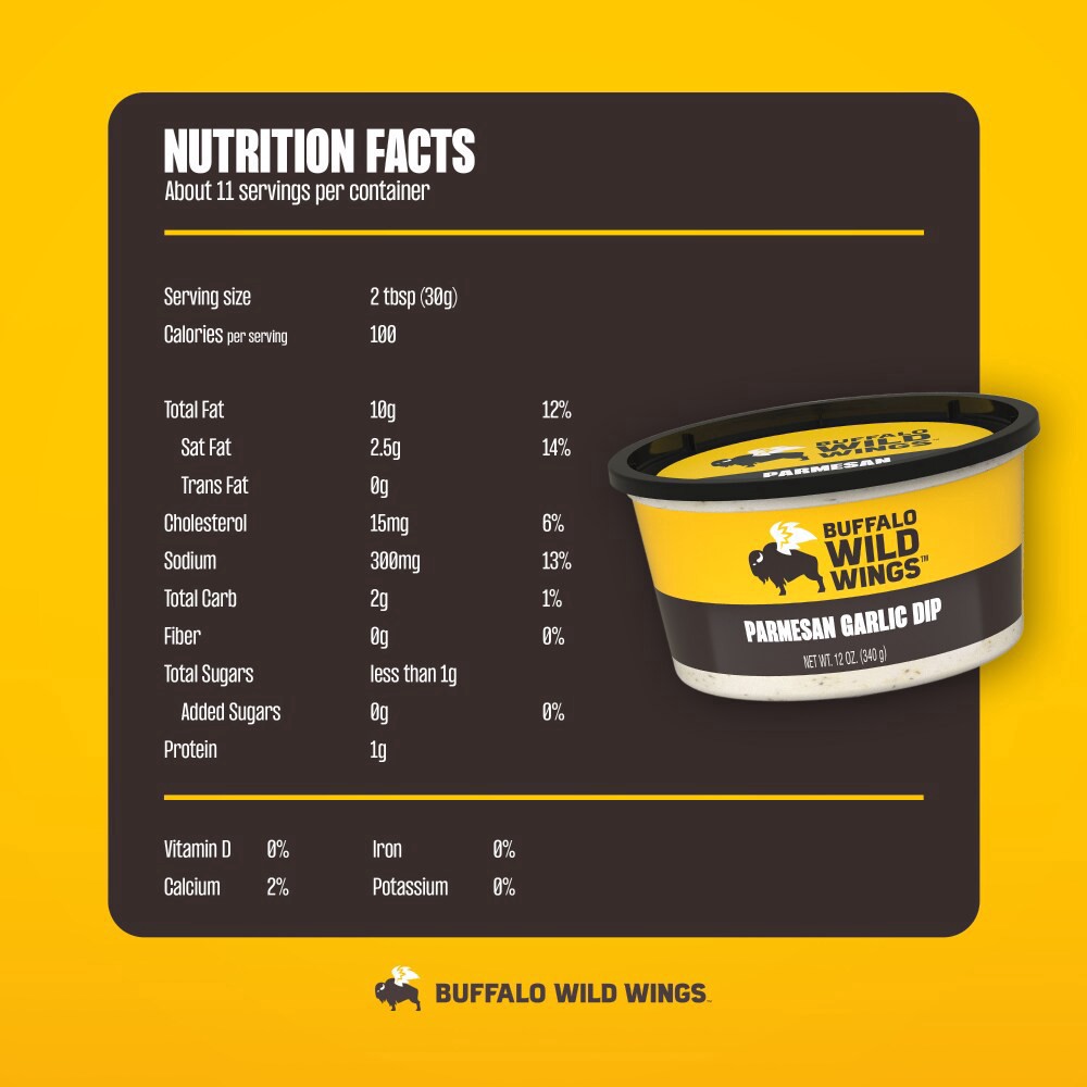 slide 5 of 6, Buffalo Wild Wings Parmesan Garlic Dip, 12 oz