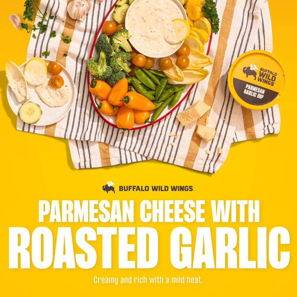slide 3 of 6, Buffalo Wild Wings Parmesan Garlic Dip, 12 oz