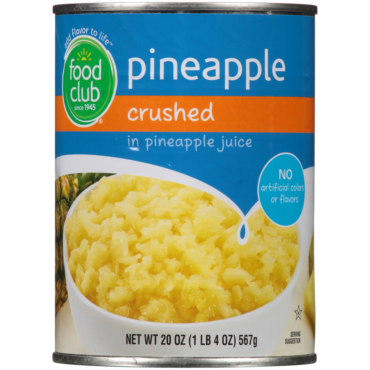 slide 8 of 12, Food Club Pineapple Crushed In Pineapple Juice, 20 oz