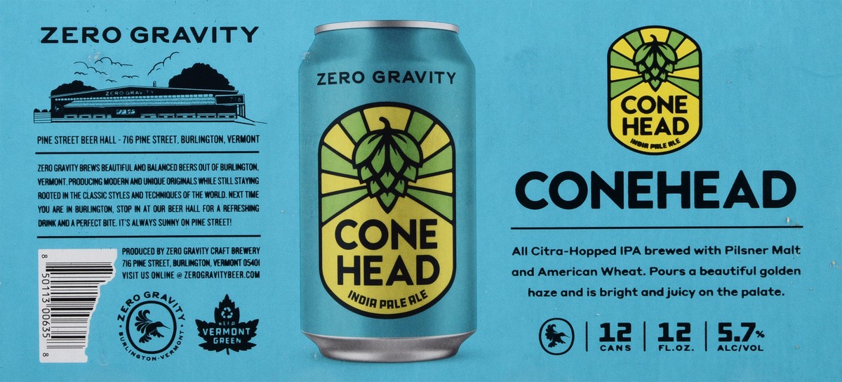 slide 5 of 11, Zero Gravity India Pale Ale Cone Head Beer 12 - 12 fl oz Cans, 12 oz