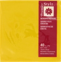 slide 1 of 1, Premier Stylz Sunflower Yellow Napkins, 40 ct