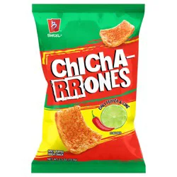 Barcel Chicharrones 2.5 oz Sharing Size Bag, Chili Pepper & Lime Flavored Spicy Puffed Wheat Snack