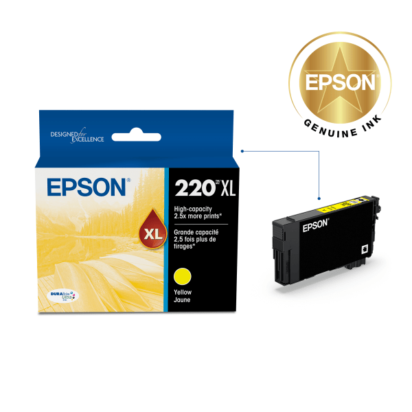 slide 4 of 6, Epson Durabrite T220Xl420-S High-Yield Yellow Ink Cartridge, 1 ct