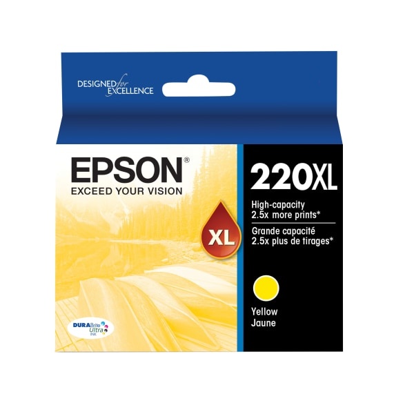 slide 1 of 1, Epson Durabrite T220Xl420-S High-Yield Yellow Ink Cartridge, 1 ct