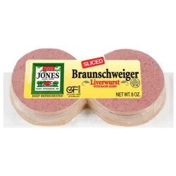 Jones Dairy Farm Sliced Braunschweiger Liverwurst 8 oz