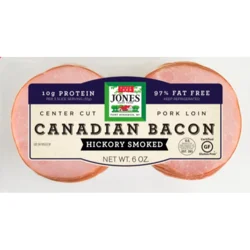 Jones Dairy Farm Center Cut Canadian Hickory Smoked Bacon 6 oz