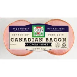 Jones Dairy Farm Center Cut Canadian Hickory Smoked Bacon 6 oz