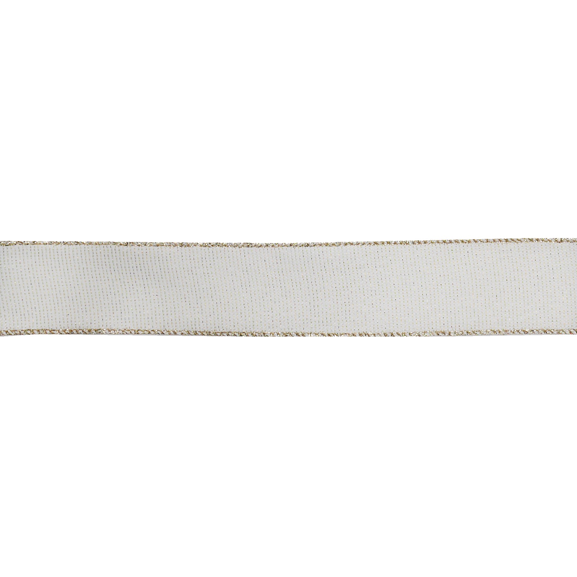 slide 3 of 3, 1.5" X 30ft. Cream Shimmer Wired Ribbon By Celebrate It, 1.5 in x 30 ft