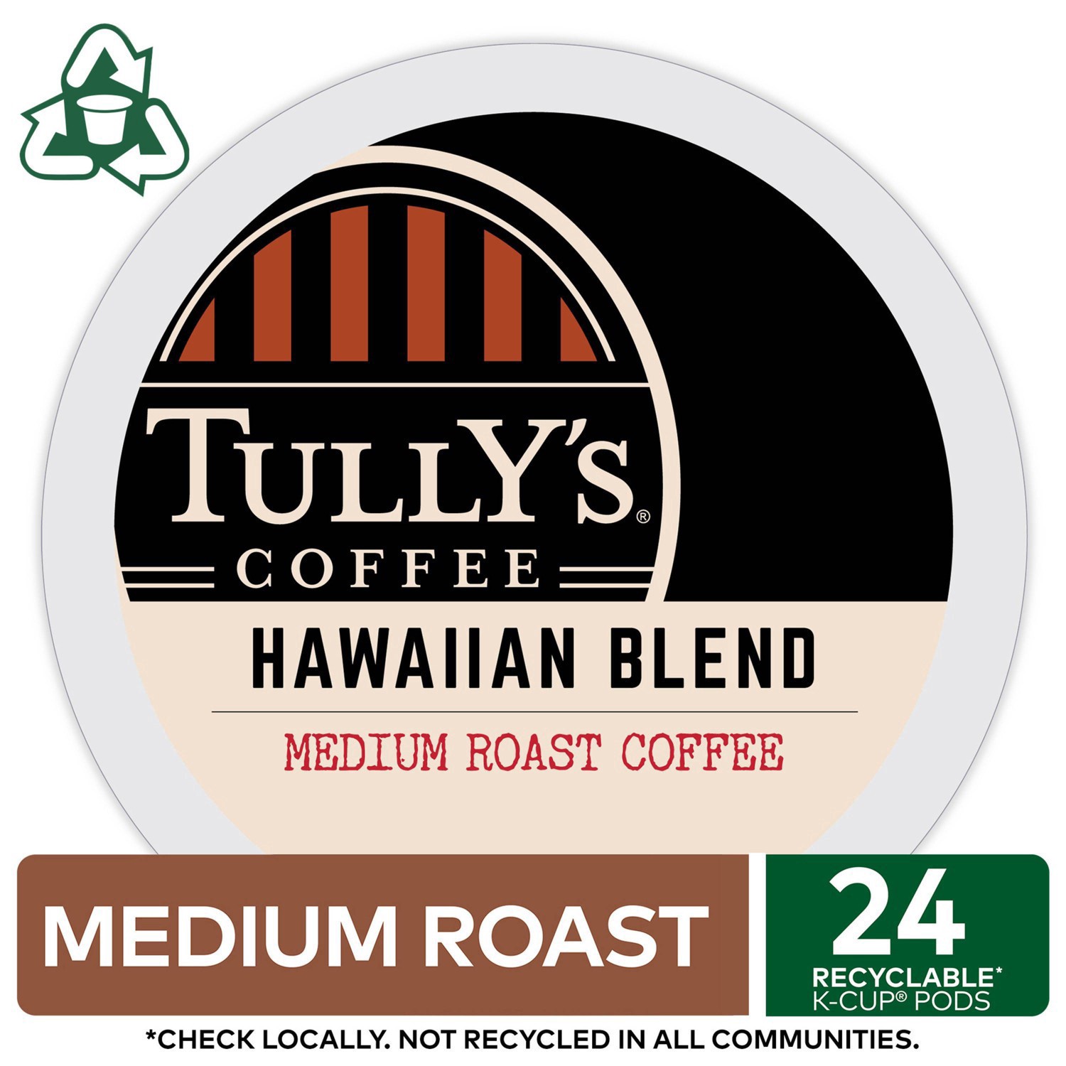 slide 5 of 12, Tully's Coffee Hawaiian Blend Keurig Single-Serve K-Cup Pods, Medium Roast Coffee, 24 Count, 24 ct