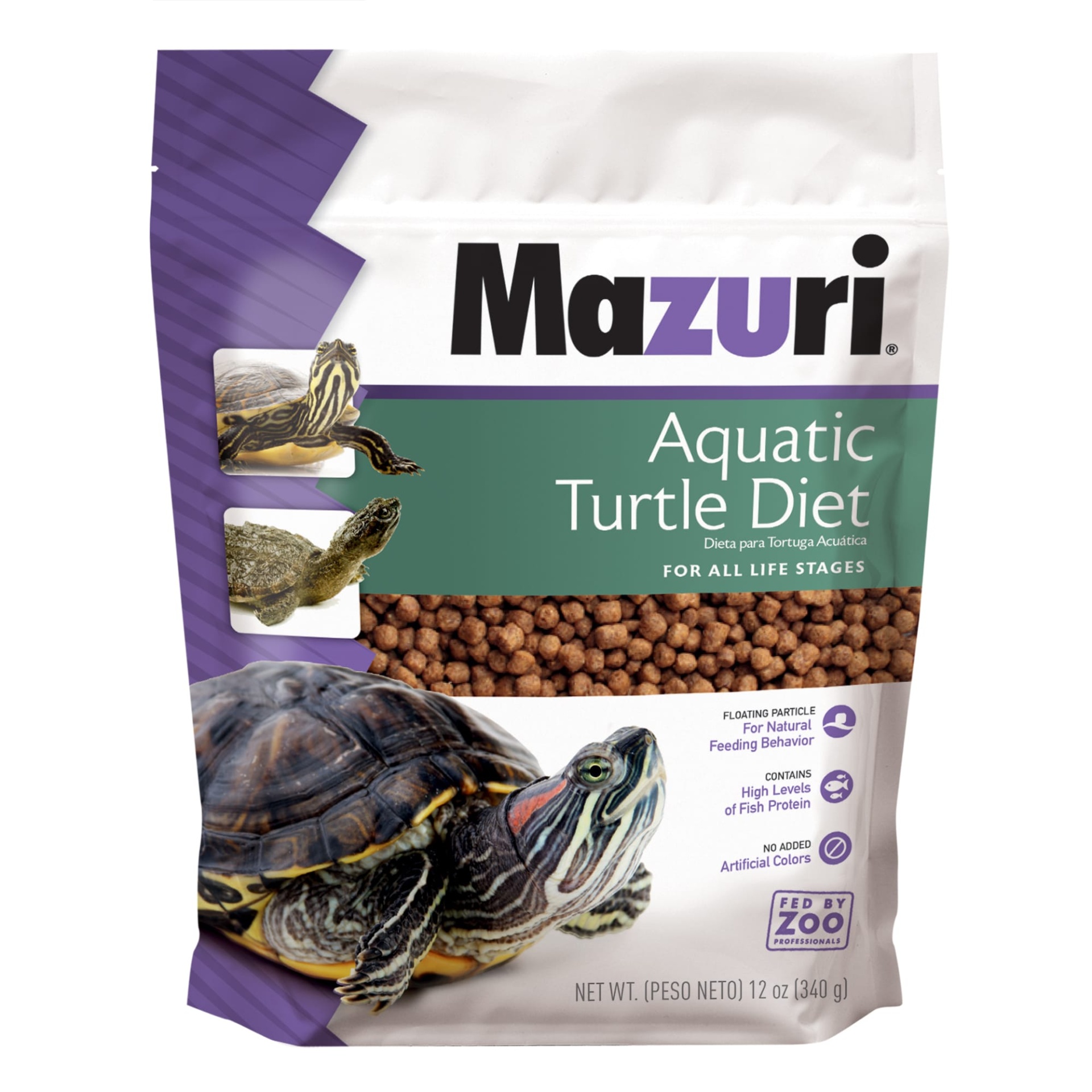 slide 1 of 1, Mazuri Aquatic Turtle Diet, 12 oz