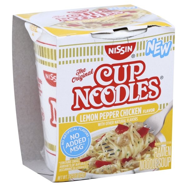 slide 1 of 4, Nissin Cup Noodles Lemon Pepper Chicken Unit, 2.25 oz