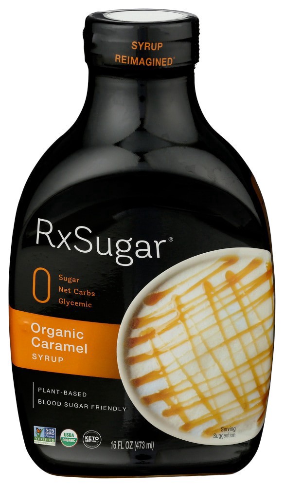 slide 3 of 3, RxSugar Organic Caramel Syrup 16 fl oz, 16 fl oz
