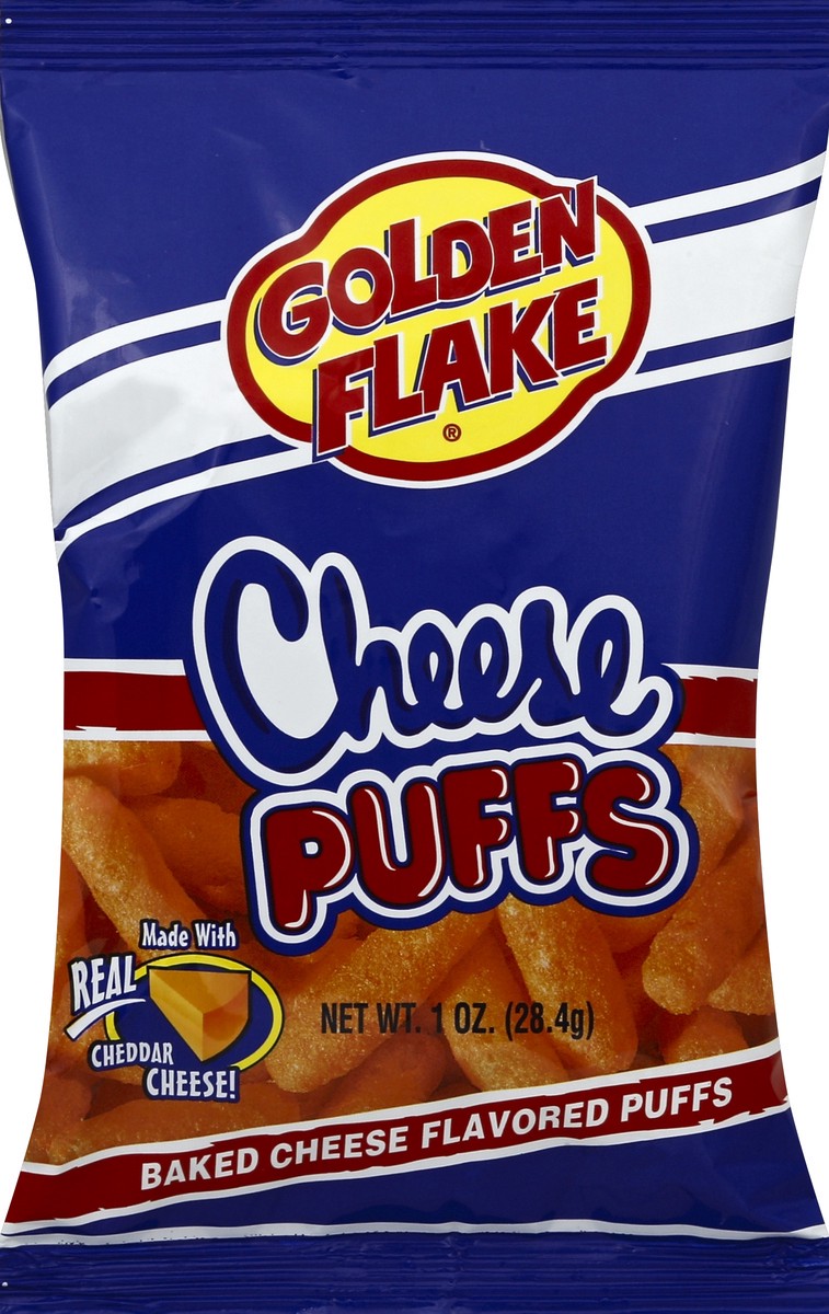 slide 2 of 5, Golden Flake Cheese Puffs, 1 oz