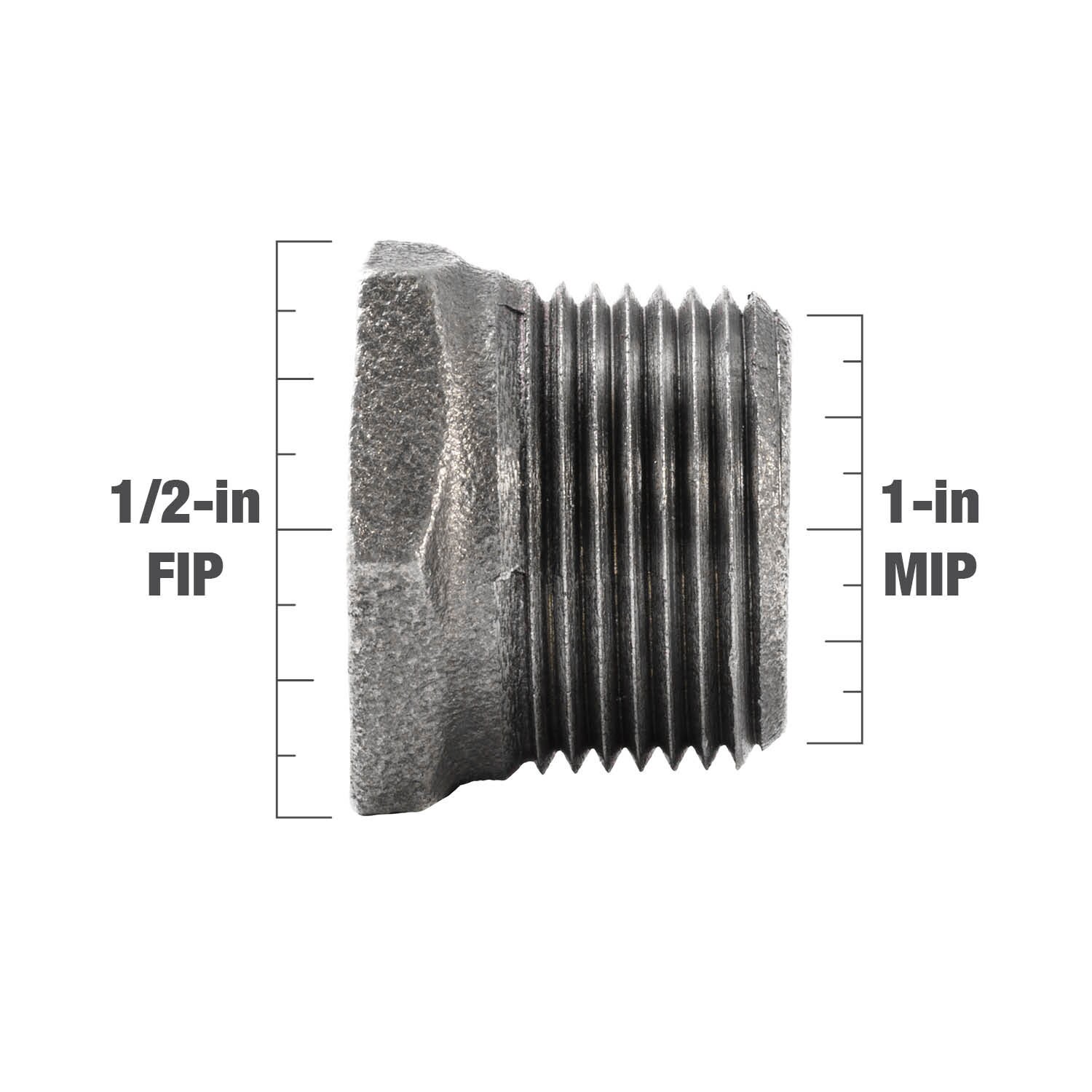 slide 4 of 6, RELIABILT 1-in Black Iron Bushing Fitting, 1 ct