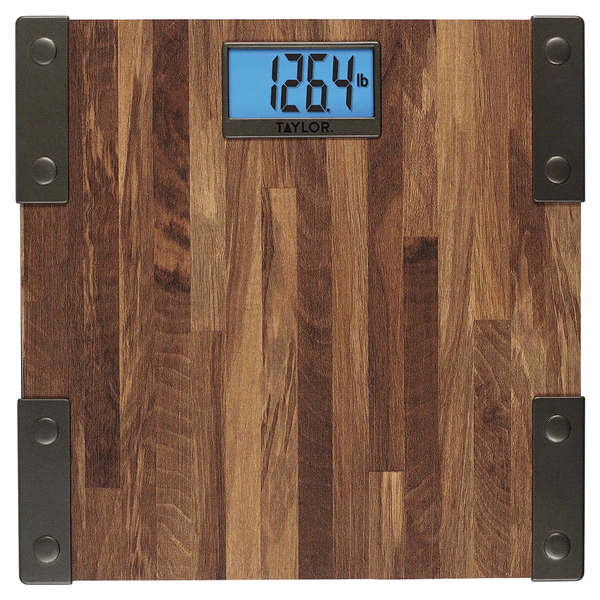 slide 1 of 1, Taylor Digital Glass with Farmhouse hinge design and Blue Backlight Bath Scale, 1 ct