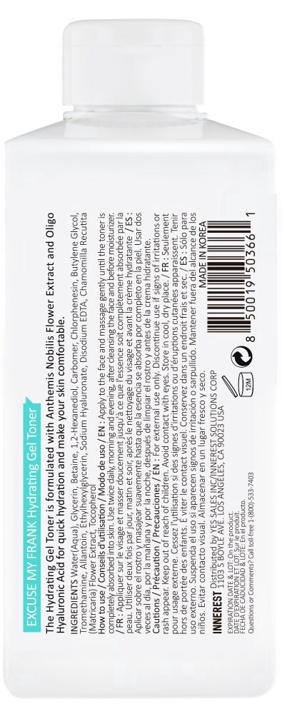 slide 2 of 2, Excuse My Frank Hydrating Gel Toner, 16.9 oz