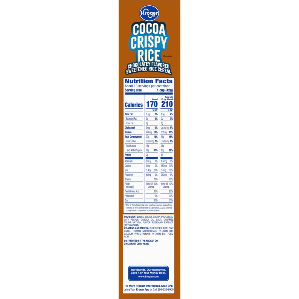 slide 3 of 6, Kroger Cocoa Crispy Rice Cereal, 15 oz