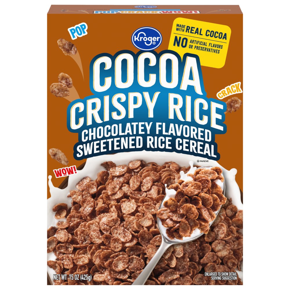 slide 1 of 6, Kroger Cocoa Crispy Rice Cereal, 15 oz