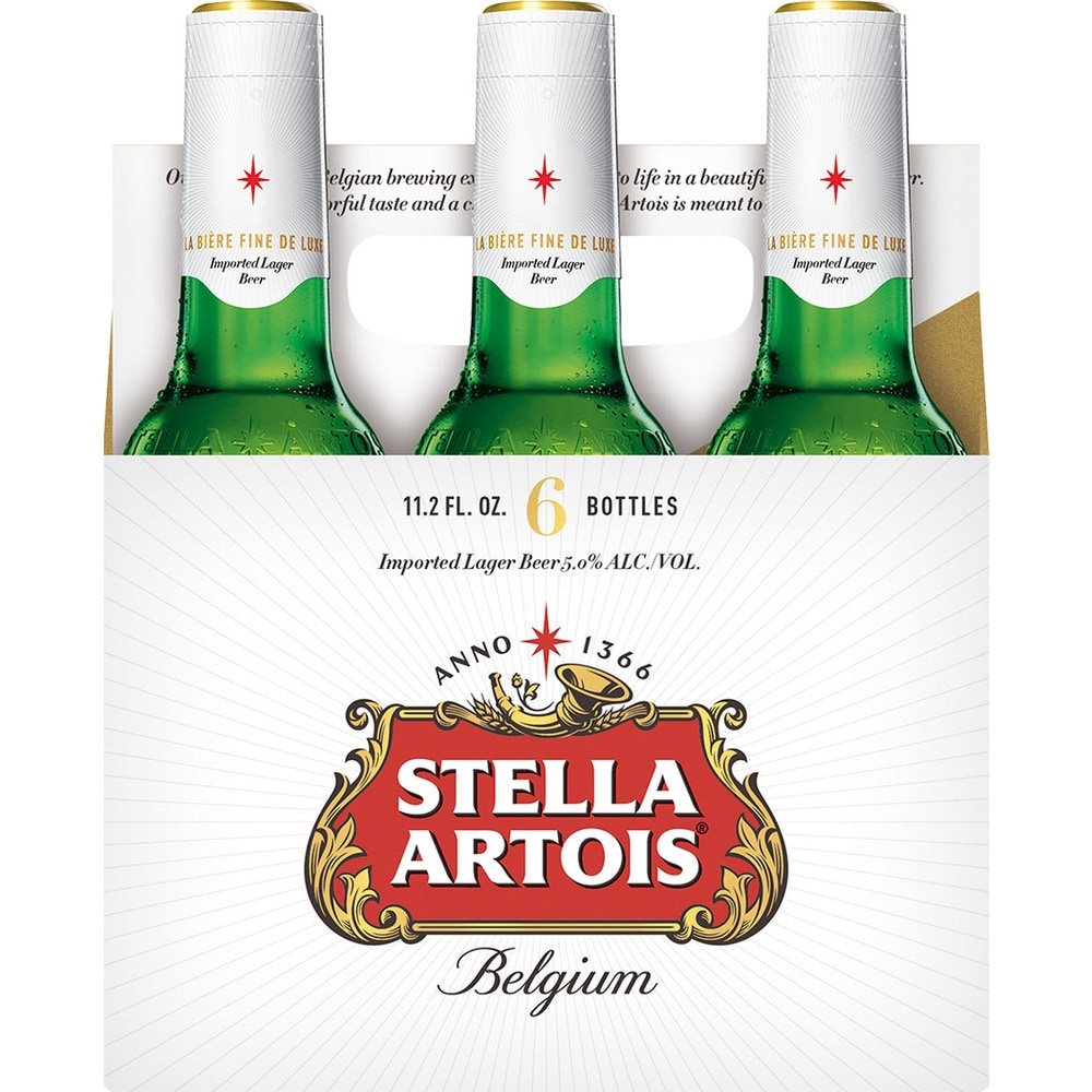 slide 1 of 5, Stella Artois Lager Beer, 6 ct; 12 oz