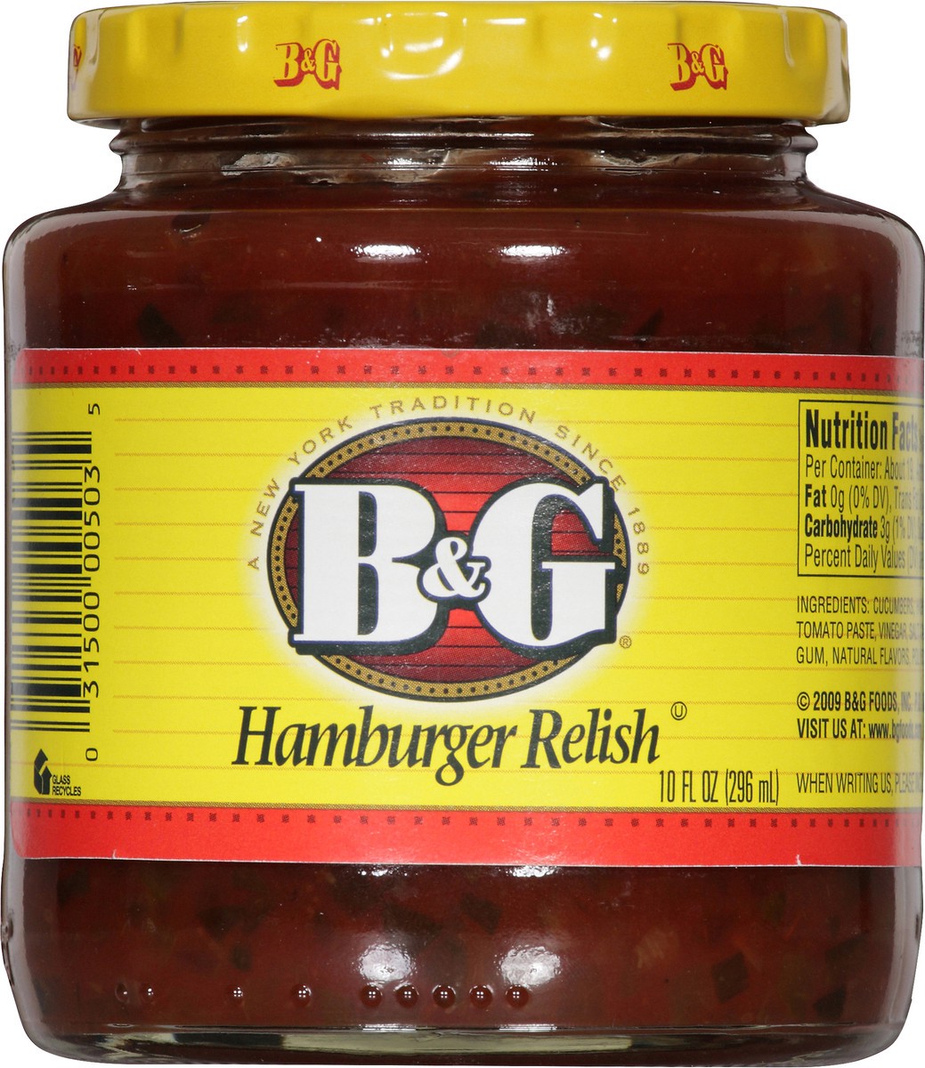 slide 1 of 11, B&G Hamburger Relish 10 fl. oz. Bottle, 10 fl oz