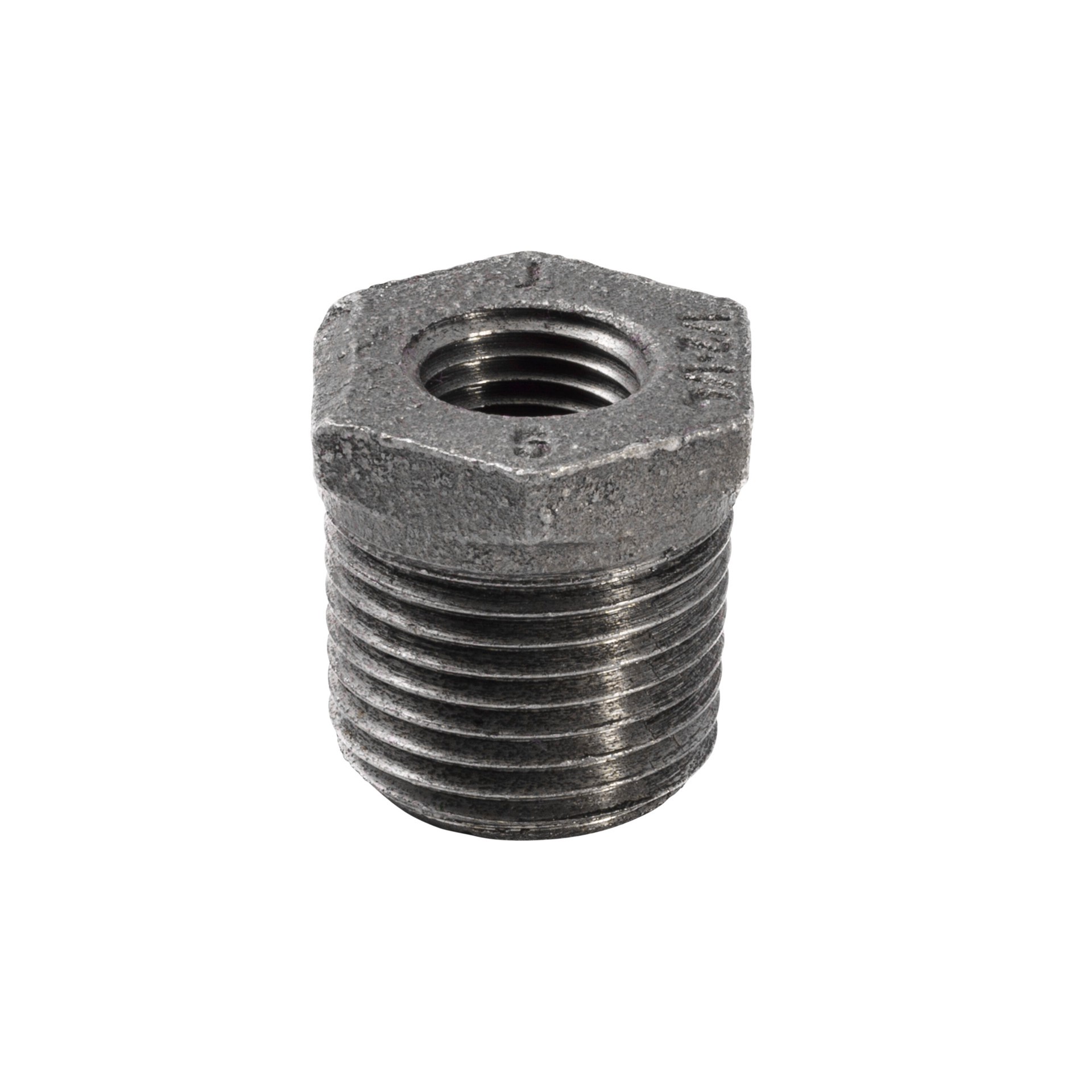 slide 1 of 5, RELIABILT 1/2-in x 1/4-in Black Iron Bushing Fitting, 1 ct