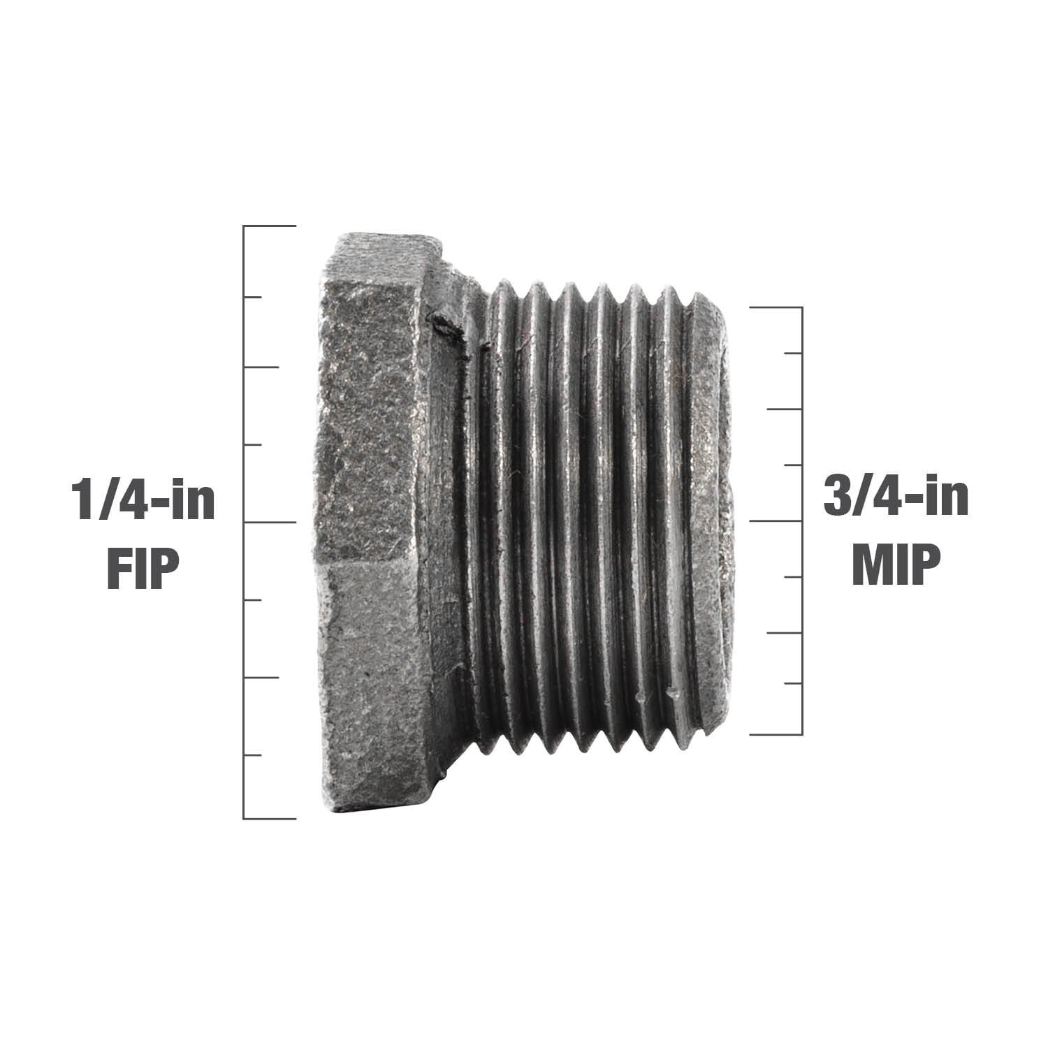 slide 4 of 5, RELIABILT 3/4-in Black Iron Bushing Fitting, 1 ct