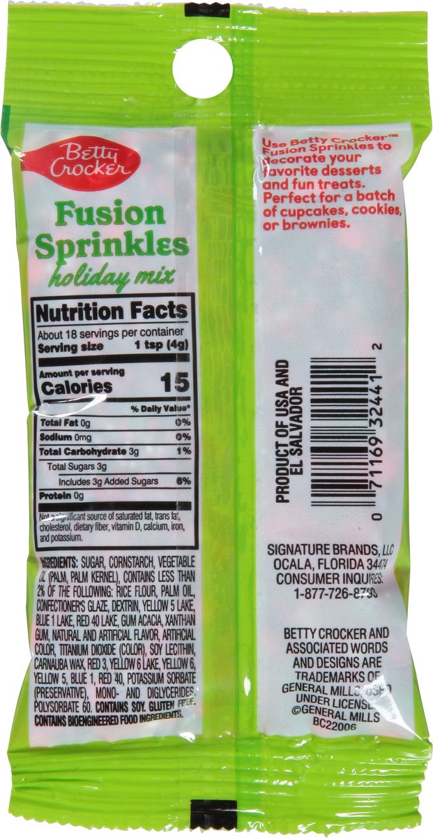 slide 5 of 9, Betty Crocker Holiday Mix Fusion Sprinkles 2.5 oz, 2.5 oz