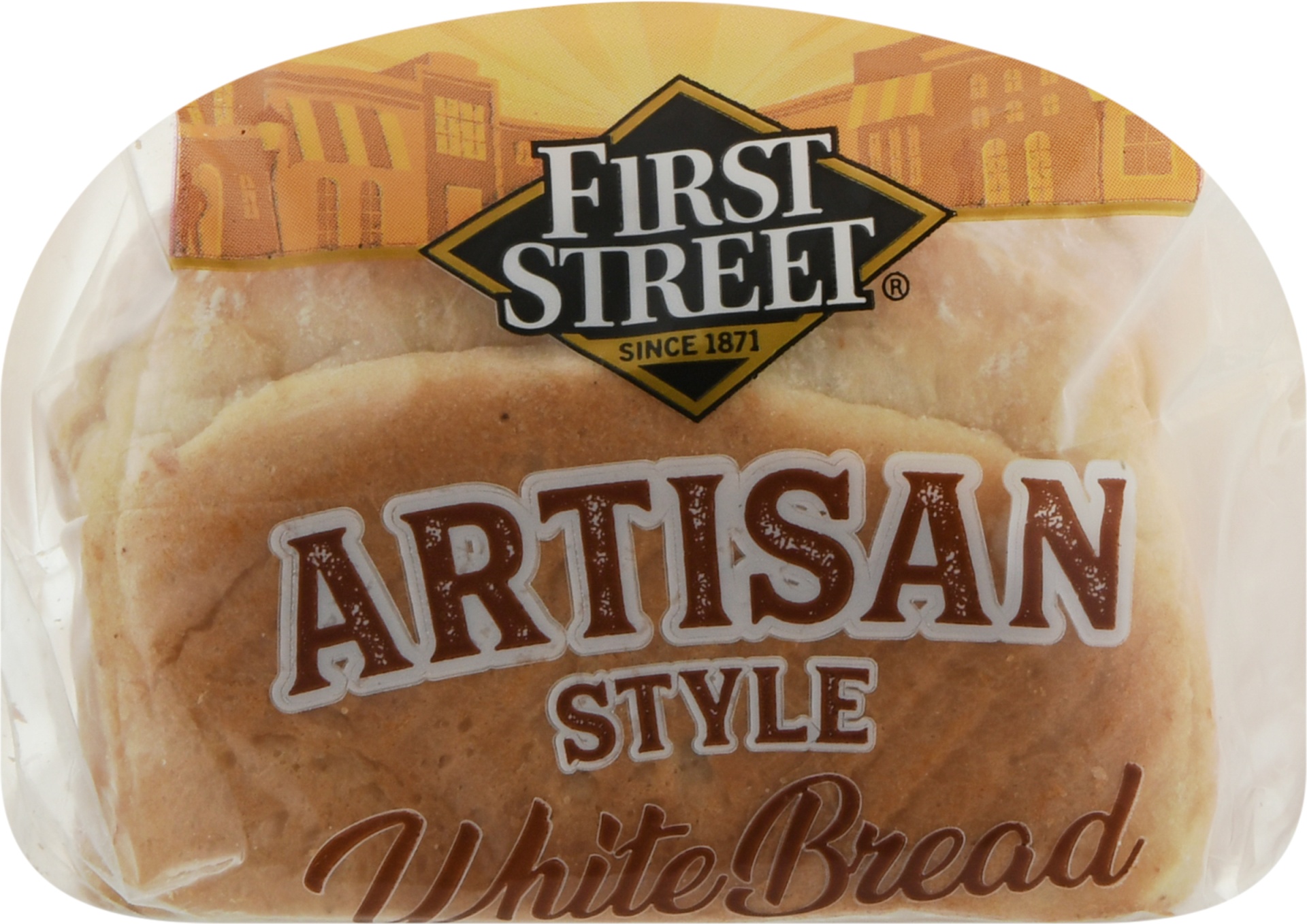 slide 1 of 1, First Street Artesan Style White Bread, 20 oz