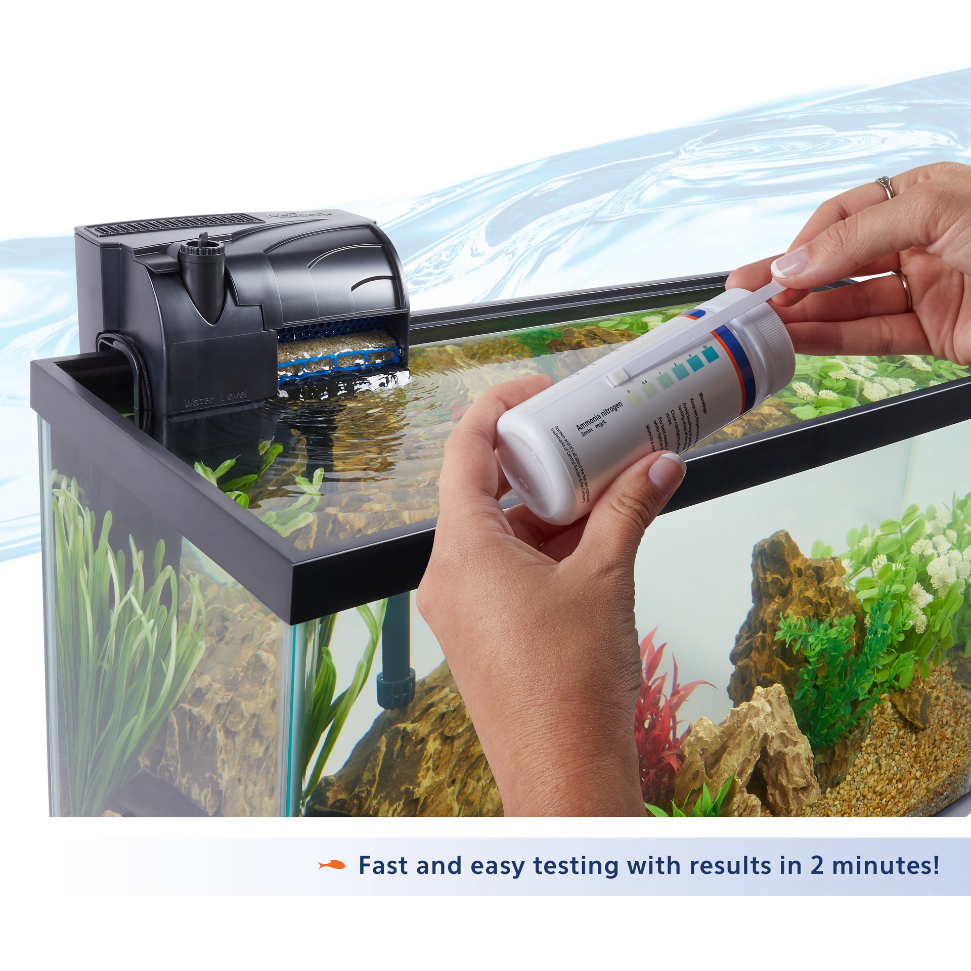 slide 2 of 10, Aqueon Ammonia Aquarium Test Strips 50 Count, 1 ct