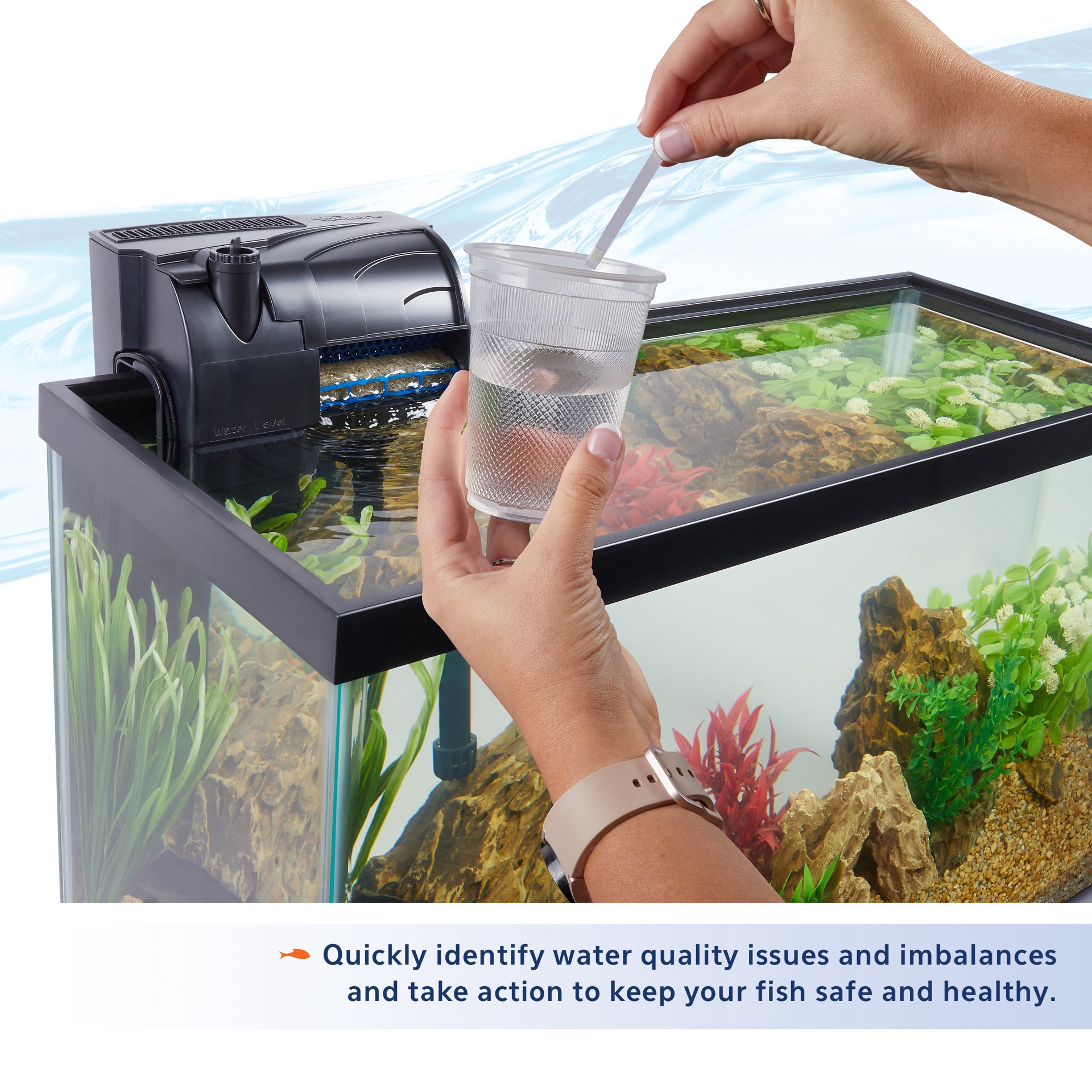 slide 4 of 10, Aqueon Ammonia Aquarium Test Strips 50 Count, 1 ct