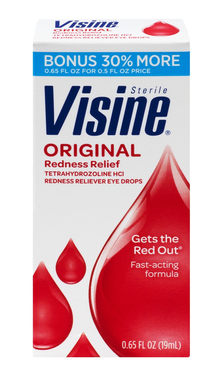 slide 1 of 1, Visine Orig Bonus, 0.65 oz