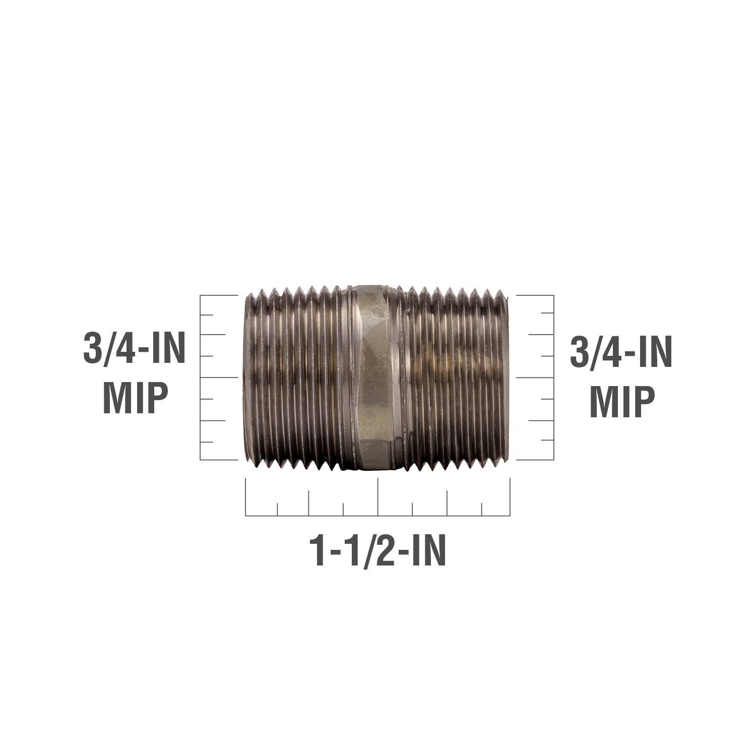 slide 3 of 6, RELIABILT 3/4-in x 1-1/2-in Galvanized Nipple, 1 ct