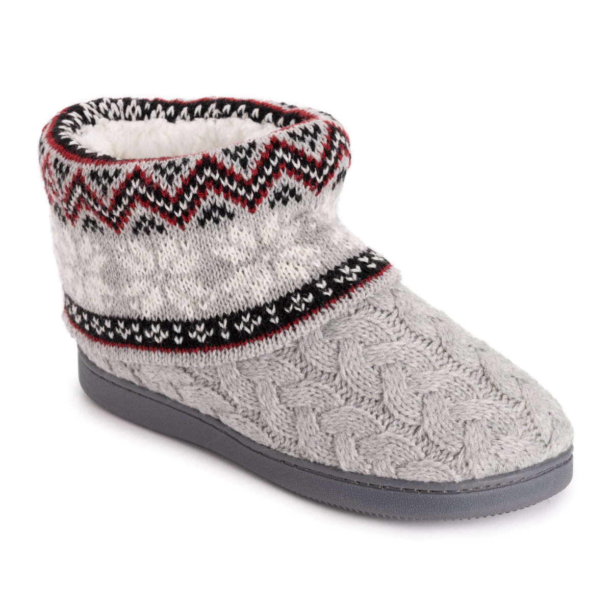 MUK LUKS Rochelle Pantofole Donna: Stivaletti In Maglia Morbida Con Suola Interna/Esterna, Calde E Comode - 3